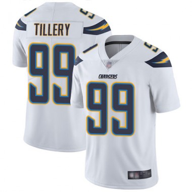 Los Angeles Chargers NFL Football Jerry Tillery White Jersey Men Limited #99 Road Vapor Untouchable